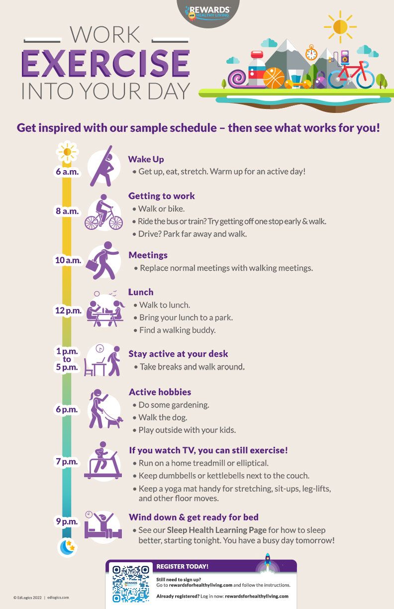 Work Exercise Into Your Day Infographic