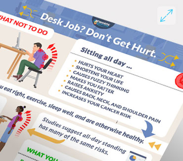 Healthy Work Habits: Sitting Vs Standing Infographic