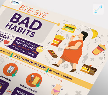 Healthy Habits: Bye-Bye, Bad Habits Infographic